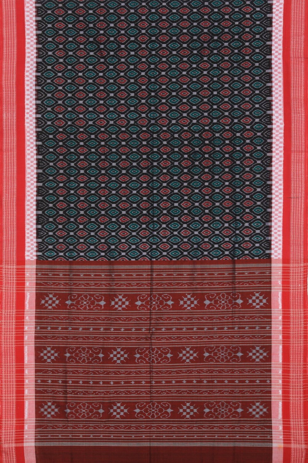 Image of Sambalpuri Cotton Black Saree